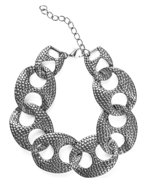 "Casual Connoisseur"-Gunmetal Link Bracelet - Picture 2 of 2